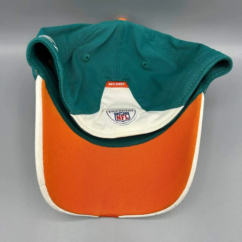 Vintage Miami‎ Dolphins Hat Men Embroidered NFL Reebok Strap Back Cap